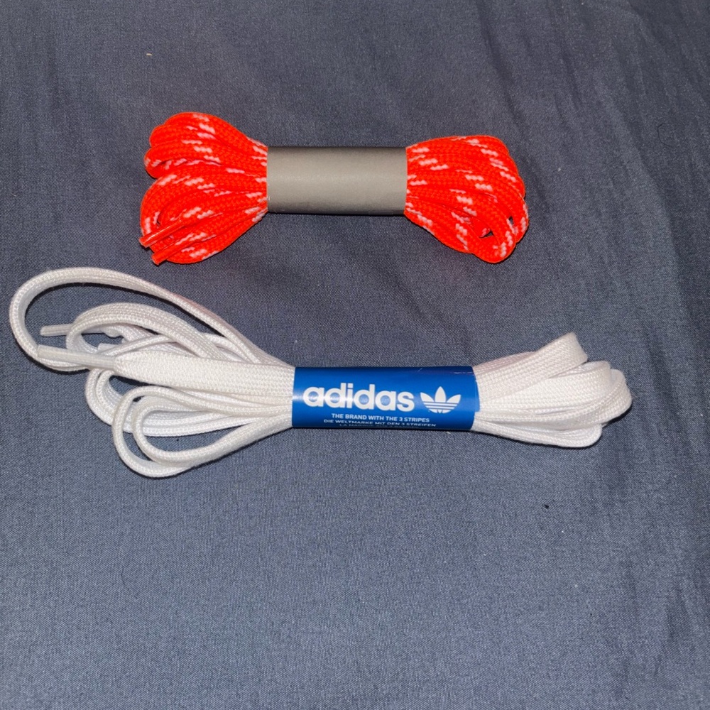 Adidas orange and White Shoelaces Set